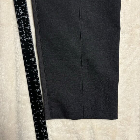 Proenza Schouler Womens Straight Leg Pants Sz 4 Pleated Charcoal Streetwear Wool - Picture 8 of 16